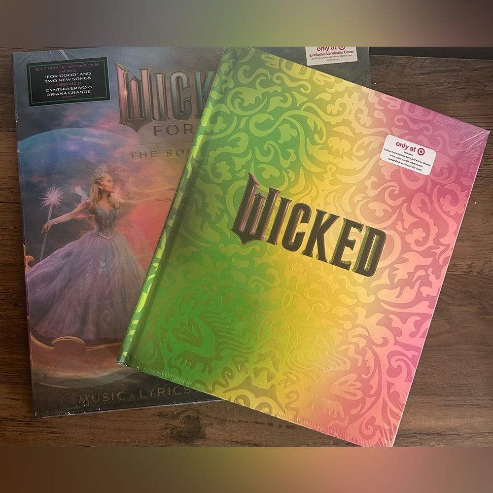 Wicked For Good Vinyl Album Soundtrack And Visual Companion Hardcover Book Set❤️